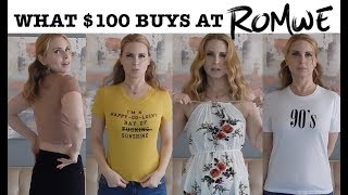 WHAT 100 BUYS YOU AT ROMWE  CLOTHING HAUL amp TRY ON  skip2mylou [upl. by Akcirderf]