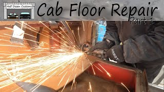 1949 Jeep Willys Pick Up Cab Floor Repair Part 1 [upl. by Bridgid700]