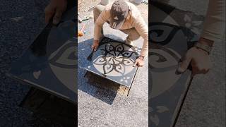 how to make😱marble rangoli🔥 design‼️ Italian marble manufacturing process shorts construction [upl. by Azpurua634]