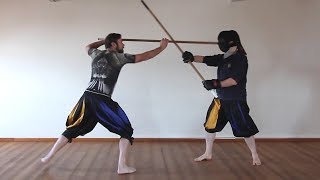 How To Fight With The Quarterstaff 3 – Follow Up Thrust [upl. by Seravaj]