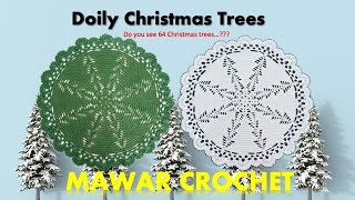 PART 1 of 4  BEAUTIFUL DOILY CHRISTMAS TREES \ PLATEMATE \ CENTERPIECE \ CHRISTMAS GIFT [upl. by Uticas]