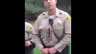 Mans in California schools four cops on the law [upl. by Aihsirt]