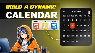 📅 Calendar in JavaScript l Create A Dynamic Calendar in HTML CSS amp JavaScript🔥 [upl. by Schreib593]