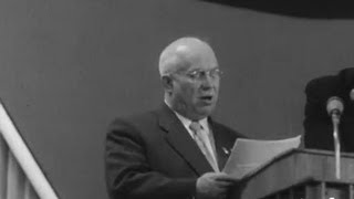 Discours de Khrouchtchev à Berlin  Conférence de presse d Eisenhower à Washington [upl. by Kurman802]