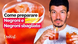 Negroni o Negroni sbagliato La videoricetta di uno dei migliori bartender dItalia [upl. by Alra]