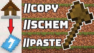 Minecraft WorldEdit Schematic Copy Paste Command Tutorial 120 [upl. by Storer471]