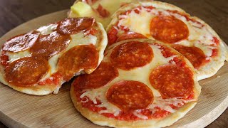 Pizza en sartén sin horno 🍕 ¡FÁCIL Y RÁPIDA 😱 [upl. by Netnerb]