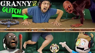 STUCK in GRANNYS FLOOR  Puppet vs Grandpa FGTeeV Glitches the Games GRANNY Chapter Two ESCAPE [upl. by Apurk]