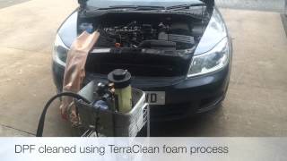 How we clean a blocked DPF diesel particulate filter using terraclean [upl. by Idolah]