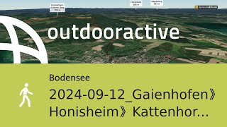 Wanderung am Bodensee BW 20240912Gaienhofen》Honisheim》KattenhornJ [upl. by Eiffe]