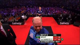 Peter Wright vs Raymond van Barneveld  Week 7 Premier League Darts 2014 [upl. by Dahij]