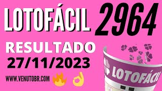 🍀 Resultado Lotofácil 2964 [upl. by Legra]