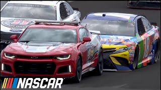 Kyle Busch gives Dale Jr a bump in pace car [upl. by Jasmina]