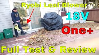 Ryobi Leaf Blower Sweeper Hybrid ONE 150 MPH 200 CFM 18Volt LithiumIon [upl. by Ahseyd]