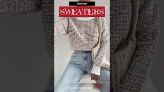 Trendy sweaters💫winter fashion youtubeshorts trending budget viralvideo [upl. by Deeyn16]