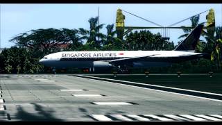 PMDG777 Take off at Rarotonga International Airport NCRG [upl. by Aenotna]