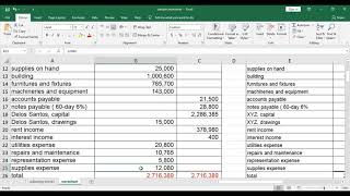 ADJUSTING ENTRY SAMPLE PROBLEM WITH UNADJUSTED TRIAL BALANCE [upl. by Bolling624]