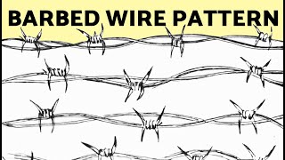 How to Draw a Barbed Wire Pattern [upl. by Nahtaoj186]