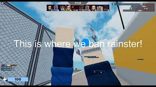 Banning People In Roblox Arsenal with hacks  Banning Rainster Script is patched [upl. by Sami]