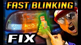 HOW TO FIX HYPER FLASH FROM LED BULBS  FAST BLINKING TURN SIGNAL FIX [upl. by Airdua]