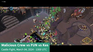 Malicious Crew vs FUN vs Kes  Castle Fight  Albion Online East 040320241300 [upl. by Reprah862]