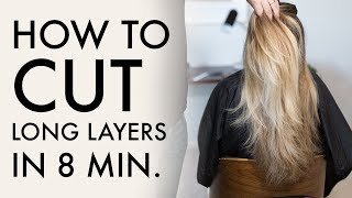 How To Cut Long Layers In 8 Min  Haircut Tutorial [upl. by Preston]