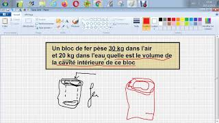Principe dArchimède  Recherche dune cavité dun volume de Fer [upl. by Veal]