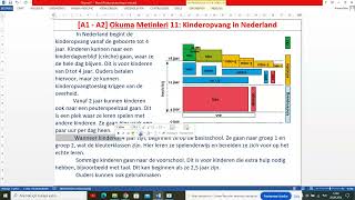 A1  A2 Okuma Metinleri11 Hollandada Anaokulu Sistemi Kinderopvang in Nederland [upl. by Hrutkay]