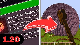 World Edit In Minecraft Bedrock 120  World Edit Addon MCPE  minecraft [upl. by Allie]