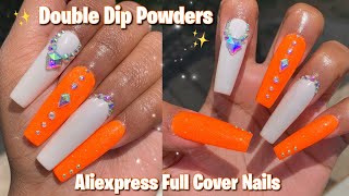 DOUBLE DIP POWDER REVIEW  How To Do Dip Powder Nails  Easy Beginner Tutorial [upl. by Lliw]