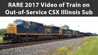 RARE Video of Train on OutofService CSX Illinois Subdivision Line  42917 [upl. by Sine]