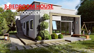 3BEDROOM HOUSE with ROOFDECK  Bahay Pilipino  House Design Ideas [upl. by Burtie]