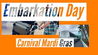 Carnival Mardi Gras  Embarkation Day [upl. by Eirolam348]