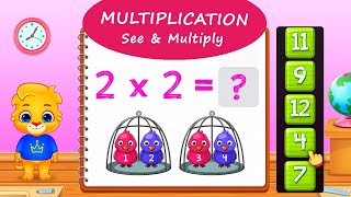 123 Math Multiplication 1  Multiply Using Groups with Lucas and Ruby  RV AppStudios Games [upl. by Bealle]