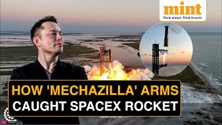 How Giant Mechazilla Arms Caught The SpaceX Super Heavy Rocket Booster Back In 7 Mins  Elon Musk [upl. by Sitrik]