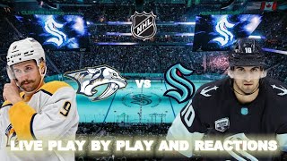 Nashville Predators vs Seattle Kraken Live PlayByPlay amp Reactions [upl. by Boak464]