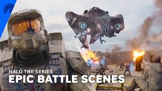 Halo The Series  Epic Battles Scenes from Season 1  Paramount [upl. by Yaned638]