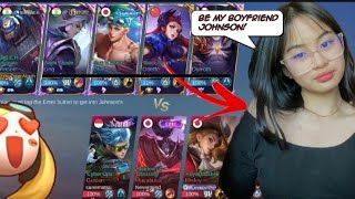 MLBB THIS RANDOM GIRL IS SIMPING ON MY JOHNSON mlbb mobilelegends [upl. by Juana]