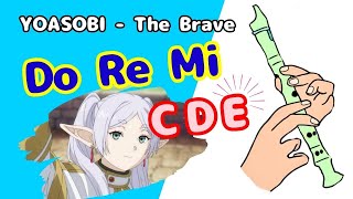 YOASOBI  The Brave 勇者 Recorder Flute Tutorial [upl. by Michaele917]