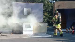 Trumbull Center Fire Company Open House 2024 Fire Extingushier Demo [upl. by Chak51]