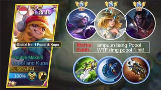 NEW TOP GLOBAL POPOL AND KUPA ONE HIT BUILD 😱BEST BUILD POPOL KUPA 2023  BUILD TERSAKIT POPOL 2023 [upl. by Scever]