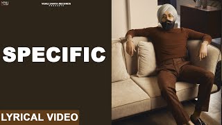 Specific  Tarsem Jassar  Wazir Patar  DEFCON1  Punjabi Songs 2022  Lyrical Video [upl. by Leoline]