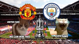 Manchester United VS Manchester City FA CUP 2024 Final Highlights  CAT MEMES FOOTBALL [upl. by Eidahs]