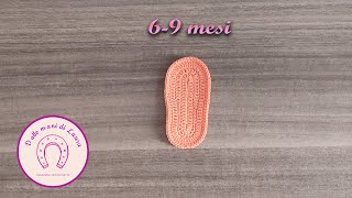 Come si Realizza la Soletta Neonato 69 mesi🧦TUTORIAL [upl. by Noreen]