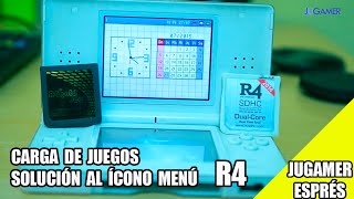 R4 CARGAR JUEGOS Y SOLUCIONAR EL PROBLEMA DE MENU  Nintendo DS Jugamer [upl. by Aimo]