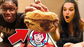 TRYING WENDYS FOR THE FIRST TIME [upl. by Luckin]