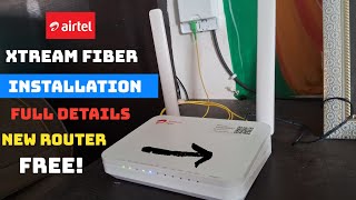 Airtel Xstream Fiber Installation Review  FREE Router Installation Charges Plans 499 Full Details [upl. by Topping832]