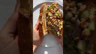 CHOPPED SALAD SANDWICH 🥪 sandwich veganrecipes healthyrecipes [upl. by Adamo]