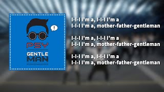 PSY  Gentleman  INSTRUMENTAL  KARAOKE  LYRICS  싸이  젠틀맨 [upl. by Einnig]