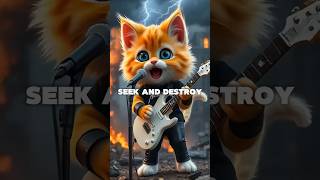 Seek And Destroy  Metallica cats rock metallica seekanddestroy lyricssongs [upl. by Ennayllek]